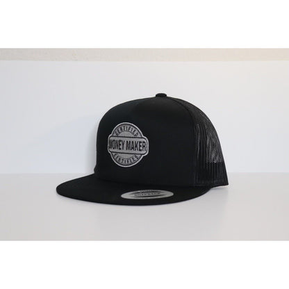 Certified Money Maker Trucker Mesh Flat Bill SnapBack Hat Unisex (Embroidered)