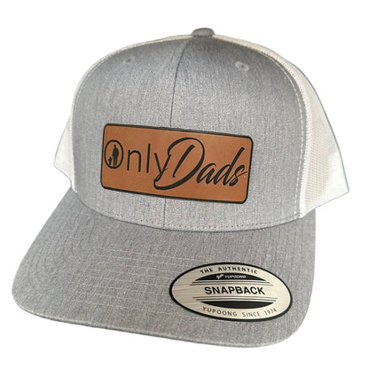 Only Dads Leather Patch Snapback Hat